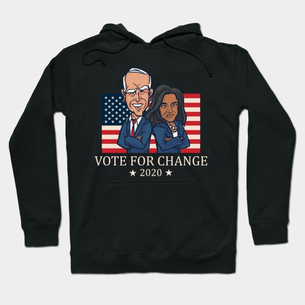 Biden Harris 2020 - Vote For Change Hoodie by sweetczak